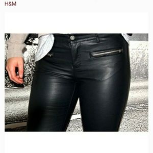 H&M faux leather pants